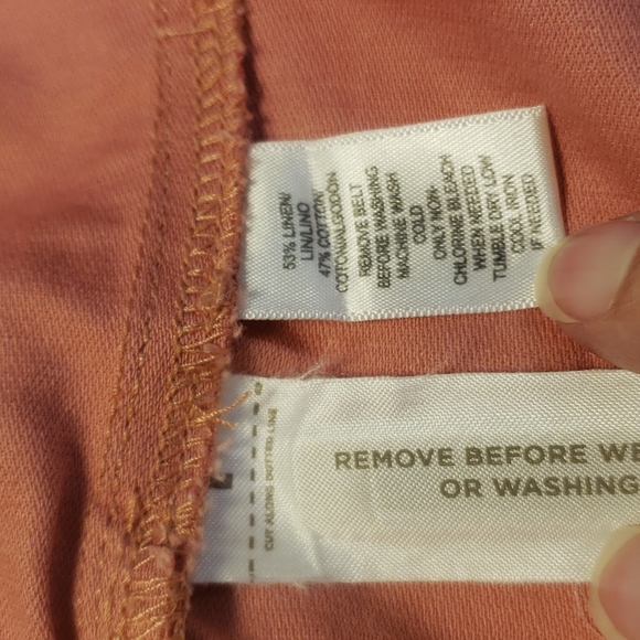 Loft  Marisasize 8 linen blend dusty rose colored pants  E86 - Picture 8 of 10